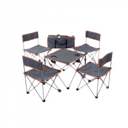 Lucky Way ชุดโต๊ะปิคนิคสนาม+เก้าอี้พับได้ 4 ตัว พร้อมกระเป๋า, กิจกรรมกลางแจ้ง แคมป์ปิ้ง (Camping)