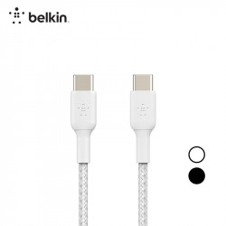Belkin สายชาร์จเร็วพร้อมถ่ายโอนข้อมูล Braided USB-C to USB-C Cable ความยาว 1 เมตร, อุปกรณ์ไอที แก็ดเจ็ต (IT Accessories)
