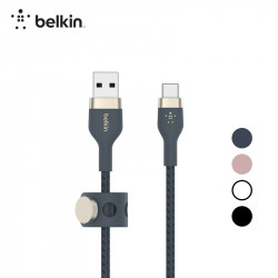 Belkin สายชาร์จเร็วพร้อมถ่ายโอนข้อมูล Braided USB to USB-C Cable ความยาว 1 เมตร, อุปกรณ์ไอที แก็ดเจ็ต (IT Accessories)