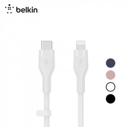 Belkin สายชาร์จเร็วพร้อมถ่ายโอนข้อมูล Silicone Flex USB-C to Lightning 1 เมตร, Home (Home)
