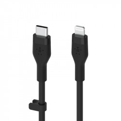 Belkin สายชาร์จเร็วพร้อมถ่ายโอนข้อมูล Silicone Flex USB-C to Lightning 1 เมตร, อุปกรณ์ไอที แก็ดเจ็ต (IT Accessories)