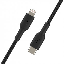 Belkin สายชาร์จเร็วพร้อมถ่ายโอนข้อมูล Pro Flex USB-C to Lightning แบบถักเชือกความยาว 2 เมตร