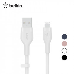 Belkin สายชาร์จเร็วพร้อมถ่ายโอนข้อมูล Silicone Flex USB to Lightning 1 เมตร, อุปกรณ์ไอที แก็ดเจ็ต (IT Accessories)