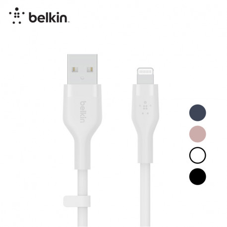 Belkin สายชาร์จเร็วพร้อมถ่ายโอนข้อมูล Silicone Flex USB to Lightning 1 เมตร