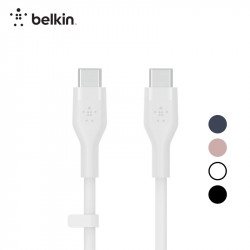 Belkin สายชาร์จเร็วพร้อมถ่ายโอนข้อมูล Silicone Flex USB-C to USB-C 1 เมตร, อุปกรณ์ไอที แก็ดเจ็ต (IT Accessories)