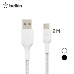 Belkin สายชาร์จพร้อมถ่ายโอนข้อมูล USB to USB-C Cable 3A สำหรับ iPad Pro, Air4, Samsung, Huawei 2 เมตร, อุปกรณ์ไอที แก็ดเจ็ต (IT Accessories)
