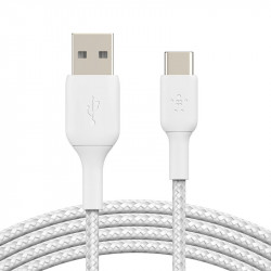Belkin สายชาร์จพร้อมถ่ายโอนข้อมูล USB to USB-C Cable 3A สำหรับ iPad Pro, Air4, Samsung, Huawei 2 เมตร