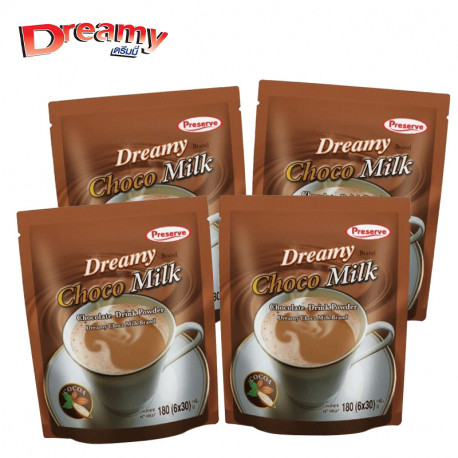 Dreamy Choco Milk 3in1 ดรีมมี่ โกโก้ปรุงสำเร็จพร้อมดื่ม ขนาด 30 กรัม (4 ถุง)