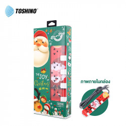 TOSHINO รางปลั๊ก 4 ช่อง ยาว 3 เมตร ลาย Christmas รุ่น P4375-3M, อุปกรณ์ไอที แก็ดเจ็ต (IT Accessories)
