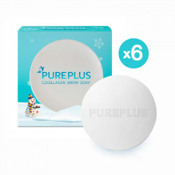 Pureplus Coollagen Snow Soap สบู่เพียวพลัส จำนวน 6 ก้อน, ผลิตภัณฑ์ดูแลผิว (Skin Care Products)