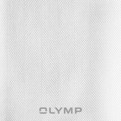 OLYMP เสื้อเชิ้ตผู้ชาย แขนยาว ทรงตรง รีดง่าย ผ้าเท็กเจอร์ลายก้างปลา สีขาว รุ่น Luxor, 