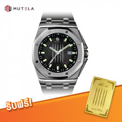 MUTELA นาฬิกายันต์ 5แถว รุ่น มหาสำเร็จ สีเงิน ขนาดหน้าปัด 46 MM, เครื่องประดับมงคล (Auspicious Symbols Accessories)