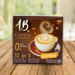 AB Coffee กาแฟสำเร็จรูป 32 in 1ผสมรังนกและคอลลาเจน 4 กล่อง แถมฟรี แก้ว 1 ใบ