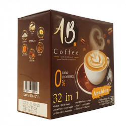AB Coffee กาแฟสำเร็จรูป 32 in 1ผสมรังนกและคอลลาเจน 2 กล่อง, 