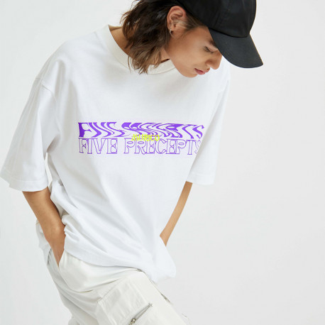MURICO FIVE PRECEPTS T-shirt ยันต์ ยอดพระไตรปิฎก (สีขาว)