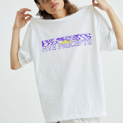 MURICO FIVE PRECEPTS T-shirt ยันต์ ยอดพระไตรปิฎก (สีขาว)