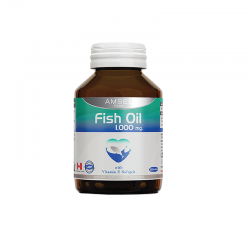 แอมเซล น้ำมันปลา 1000 มก. ผสมวิตามิน อี ชนิดแคปซูลนิ่ม (Amsel Fish Oil)