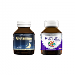 เซตอาหารเสริม Amsel Glutamine 800 และ MultiVit Plus Mineral