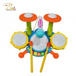 กลองชุดพร้อมไมโครโฟน สำหรับเด็ก Drum Set, ของเล่น ของสะสม (Toy & Collectibles)