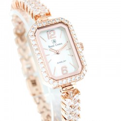 Royal Crown รุ่น Pink Gold เซ็ทนาฬิกาข้อมือผู้หญิง แถม เครื่องประดับ