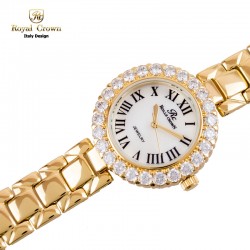 Royal Crown รุ่น Gold Series เซ็ทนาฬิกาข้อมือผู้หญิง พร้อมเครื่องประดับ, 