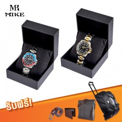 MIKE เซตนาฬิกาข้อมือสแตนเลส แพคคู่ พร้อมของแถมสุดคุ้ม, นาฬิกา เครื่องประดับ (Watches & Accessories)