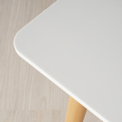 TS modern living โต๊ะทรงสี่เหลี่ยมท็อปไม้ MDF ผิวเมลามีน สีขาว ขนาด 60x60 cm, 
