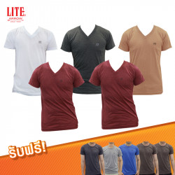 เสื้อยืดผู้ชาย Arrow Lite T-Shirt เซตเสื้อคอวี 5 ตัว แถมฟรี เสื้อคอกลม 5 ตัว, ไลฟ์สไตล์ (Lifestyle)