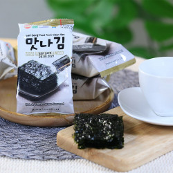 สาหร่ายเกาหลีย่างปรุงรสพร้อมทาน Manna แพค 18 ซอง, อาหารและเครื่องดื่ม (Food & Drinks)